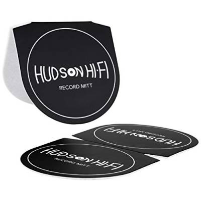 Hudson HiFiSchallplattenhandschuh, antistatischer Schallplattenreiniger und handler | PlattenspielerZubehör mit weichem MikrofaserMaterial für sichere einfache Handhabung und Vermeidung von von Hudson Hi-Fi