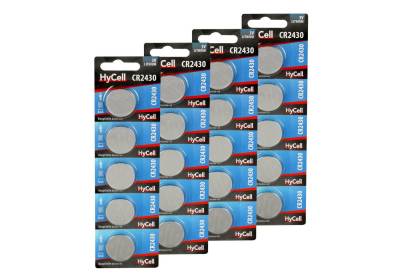 HyCell 20er Pack Lithium Knopfzellen CR2430 3V - Knopfbatterien - 20 Stück Knopfzelle von HyCell
