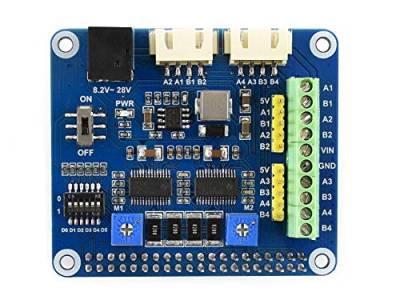 Stepper Motor HAT for Raspberry Pi 3B+/3B/2B/Zero/Zero W/Zero WH Onboard Dual DRV8825 Motor Controller IC Built-in Microstepping Indexer Drive Two Stepper Motors Up to 1/32 Microstepping von IBest