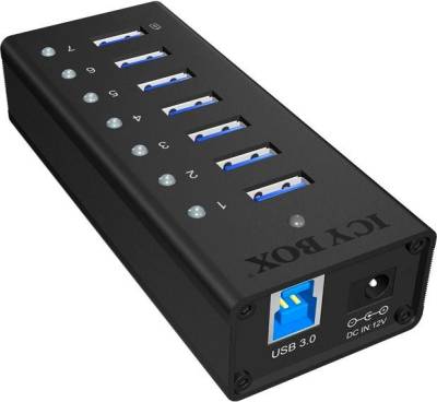 ICY BOX ICY 7-Port USB 3.0 Hub mit USB Ladeport Computer-Adapter von ICY BOX