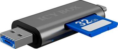 ICY BOX ICY BOX SD/MicroSD, USB 2.0 Card Reader mit USB-C & -A und OTG Computer-Adapter von ICY BOX