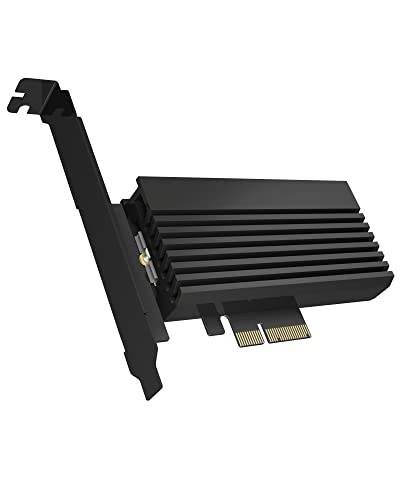 ICY BOX PCI Express Karte, M.2 NVMe SSD zu PCIe 4.0 Adapter, Kühler, LED Beleuchtung, M-Key, 2230, 2242, 2260, 2280, IB-PCI214M2-HSL von ICY BOX