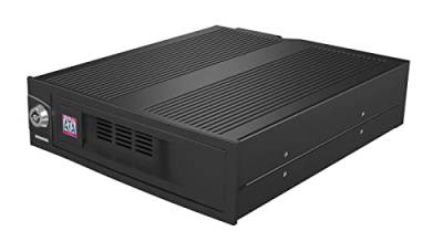 Icy Box IB-170SK-B Wechselrahmen für 1x 3,5" (8,9 cm) SATA HDD für 1x 5,25" Schacht, SATA III, EasySwap, Lüfter, schwarz von ICY BOX
