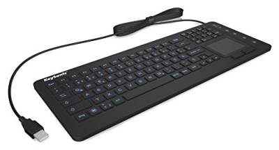 KeySonic Industrie Tastatur, USB-kabelgebunden mit Touchpad, wasserdicht, staubdicht (IP68), Silikon, KSK-6231 INEL (CH) von ICY BOX