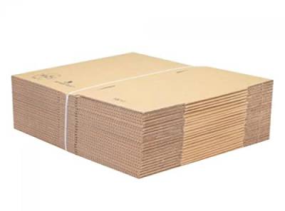 10, 20 oder 25 Boxen in 55 x 35 x 30 cm zum Auspacken, Versenden oder Aufbewahren. 20 kg starke Kartons mit integrierten Griffen, geeignet für schwere Last. (20 Stück) von IDMENAGE