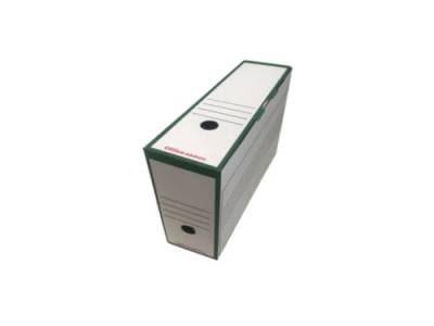 IDMENAGE Archivbox – aus weißem und blauem Karton – Maße 335 x 100 x 245 mm – wird in 12er-Packungen verkauft von IDMENAGE