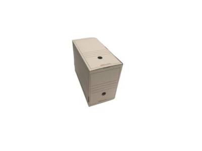 IDMENAGE Archivbox – aus weißem und rotem Karton – Größe 335 x 167 x 245 mm – wird in 12er-Packungen verkauft von IDMENAGE