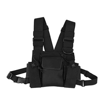 IEEDFJKK Brusttasche, Zwei Wege Funkweste, verstellbare Schulter, Freisprechtasche, Harness Schutztasche von IEEDFJKK