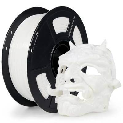 IEMAI High Speed PETG+ 3D Drucker Filament, PETG+ Filament 1.75mm Weiß 1KG, PETG Filament für Hochgeschwindigkeitsdruck, Filament 1.75 PETG, Maßgenauigkeit +/- 0,02 mm, PETG Weiß von IEMAI