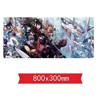 Mauspad,Collection 800x300mm Extra Large Mouse Pad,Gaming Mousepad, Anti-Slip Natural Rubber Gaming Mouse Mat with 3mm Locking Edge, F von IGIRC