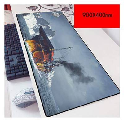 Mauspad Battleship Speed Gaming Mouse Pad | XXL Mousepad | 900 x 400mm Größe | 3 mm Dicke Basis |Perfekte Präzision und Geschwindigkeit, G von IGIRC