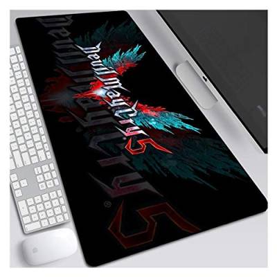 Mauspad Devil May Cry V 800X300mm Mauspad, Speed ​​Gaming Mousepad, Erweitertes XXL großes Mousemat mit 3mm starker Basis, für Notebooks, PC, H von IGIRC