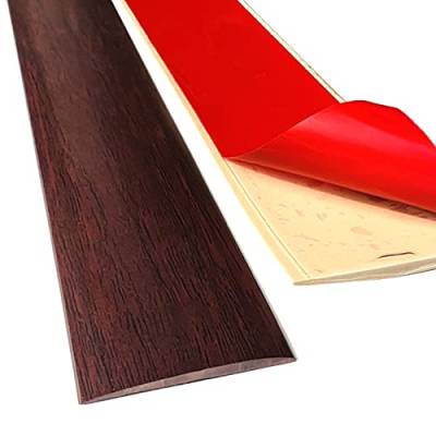 2M x 4cm Übergangsprofil Selbstklebend, Vinyl Übergangsleiste, Holzmaserung Übergangsleiste Selbstklebende, Bodenleiste (Red - (2M*4cm)) von IGTOPS