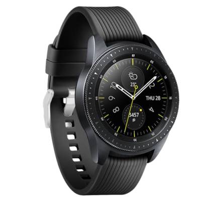 Armband Kompatibel mit Samsung Galaxy Watch 3 41mm, Galaxy Watch 4 40mm 44mm/4 Classic 42mm 46mm, Galaxy Watch Active/active2 40mm 44mm, Weiche Silikon Ersatz Uhrenarmbänder, 20mm (Schwarz) von INF