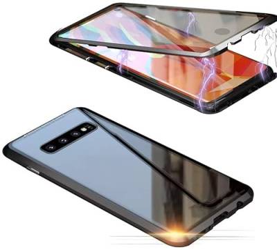 Hülle für Samsung Galaxy S10 Magnethülle Handyhülle mit Displayschutz schwarz von INF