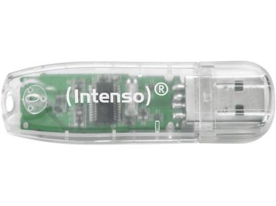 INTENSO Rainbow USB-Stick, 32 GB, 28 MB/s, Transparent von INTENSO