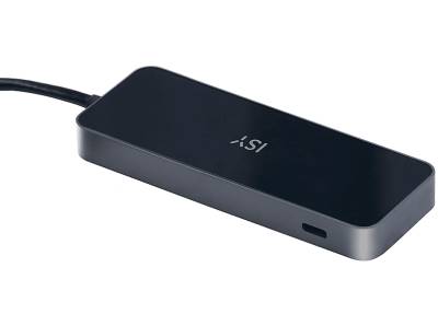 ISY IAD 1028-1 Power Delivery USB-C 4-in-1 Multiport-Adapter, Silber Aluminium von ISY
