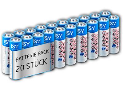 ISY IBA-1001 AAA (Micro) Batterie, 1.5 Volt 20 Stück von ISY