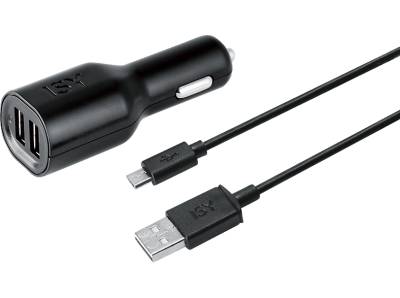 ISY ICC-5200 Auto Ladegerät + Micro USB Kabel Schwarz von ISY