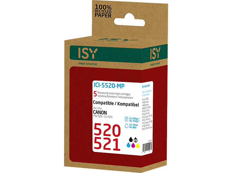 ISY ICI-5520-MP Tintenpatrone Mehrfarbig von ISY