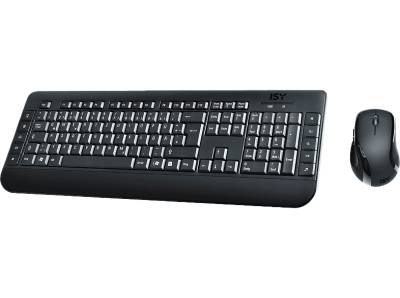 ISY IDE 3100, Tastatur & Maus Set, kabellos, Schwarz von ISY