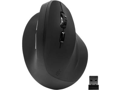 ISY IEM-1000-1 ergonomische Maus, Schwarz von ISY