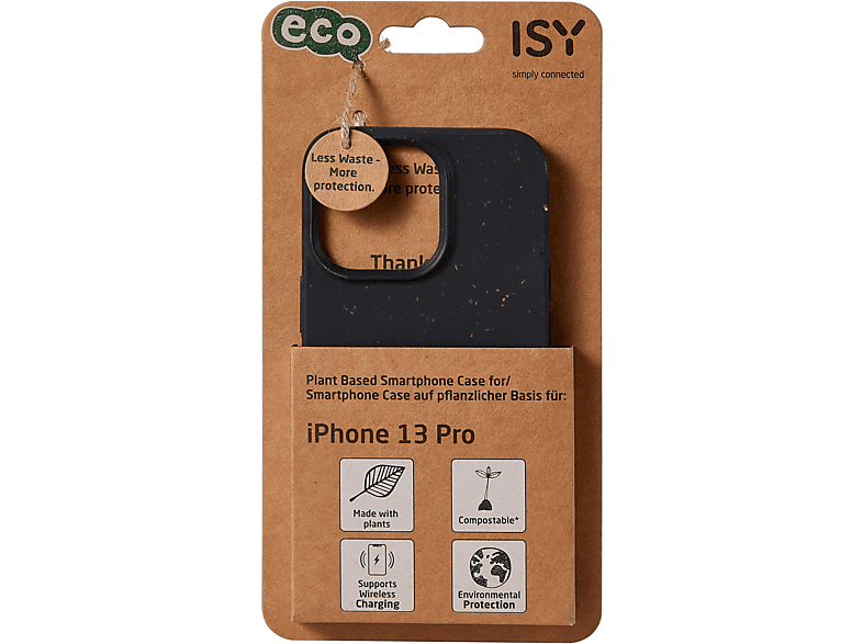 ISY ISC-6016, BioCase, Backcover, Apple, iPhone 13 Pro, Schwarz von ISY