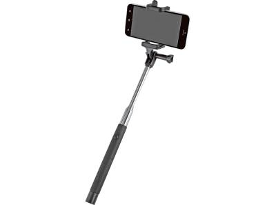 ISY ISW-1001 Wireless, via Micro-USB Kabel wiederaufladbarer Bluetooth Selfie Stick, Schwarz von ISY