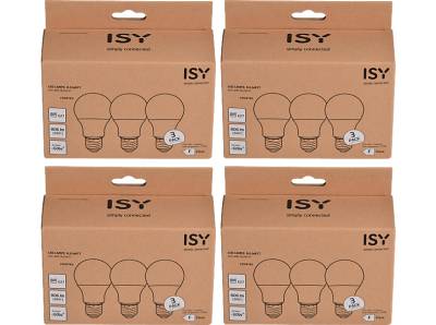 ISY LED-E27-8.6W-OO 12er Pack LED Lampe E27 Warmweiß von ISY