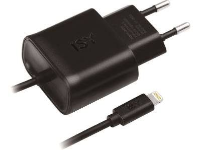 ISY Lightning Ladegerät Apple, Schwarz von ISY