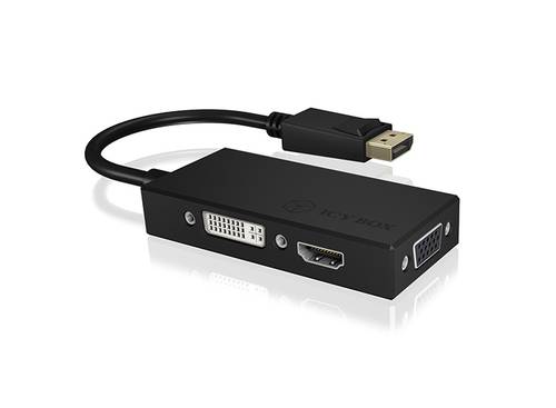 ICY BOX DisplayPort Adapter [1x DisplayPort Stecker - 1x DVI, VGA-Buchse, HDMI-Buchse] IB-AC1031 von Icy Box