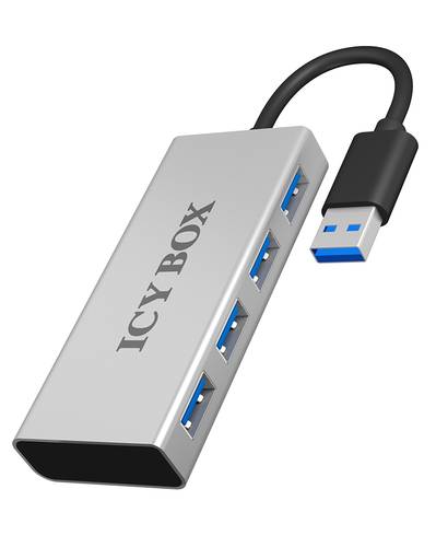 ICY BOX IB-AC6104 4 Port USB 3.2 Gen 1-Hub (USB 3.0) Weiß von Icy Box