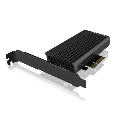 ICYBOX Konverter für 1x M.2 NVMe für PCIe x4 mit Aluminium Kühlkörper und LED Stripe von Icy Box
