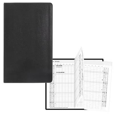 Idena 11038 - Taschenkalender 2024 mit Leporello, schwarz, 87 x 153 mm, Terminplaner, Monatskalender von Idena