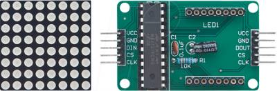 DEBO LED 8X8 RD - Entwicklerboards - Matrix LED, rot, 8 x 8, MAX7219 von Iduino