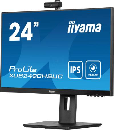 IIY XUB2490HSUCB - 60,4cm Monitor, Full HD, Webcam, Lautsprecher, Pivot von Iiyama
