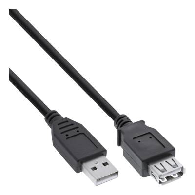 InLine® USB 2.0 Verlängerung, Stecker/Buchse, Typ-A schwarz, 0,5m von InLine