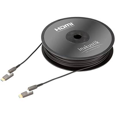 Inakustik 0092431015 HDMI Kabel 15m HDMI Typ D (Micro) anthrazit - HDMI Kabel (15 m, HDMI Typ D (Micro), HDMI Typ D (Micro), 18,2 Gbit/s, Audio Rückkanal (ARC) anthrazit von Inakustik