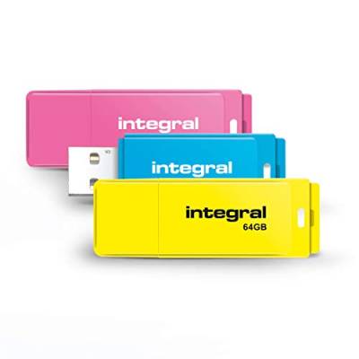 Integral 128GB Neon USB Stick 2.0 Schlüsselanhänger von Integral