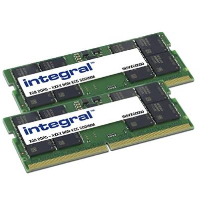 Integral 16GB (2 x 8GB) DDR5 RAM 4800MT/s SODIMM Laptop/Notebook/MacBook PC5-38400 Memory | RAM DDR5 | DDR 5 | Arbeitsspeicher DDR5 von Integral