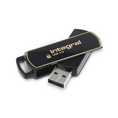 Integral 8 GB Secure360 256-Bit Software Encrypted 3.0 USB Stick - Funktionierende & verschlüsselte Doppelpartition, intelligenter Schutz vor Passwortangriffen & 360 Grad drehbares Gehäuse von Integral