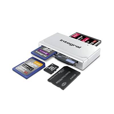 Integral Multi SD Kartenleser USB 2.0 - All-in-One Kartenlesegerät, Silber von Integral