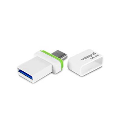 Integral USB-Stick, 32 GB, USB 3.1 & Type-C Fusion Doppelstecker für Datensicherung zwischen Smartphones, PC, Macs, Tablets USB C von Integral