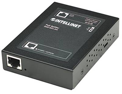INTELLINET 1-Port Power over Ethernet - PoE+ Splitter mit wählbarer Ausgangsleistung (5/7.5/9/12V DC), LED-Anzeige, lüfterfrei & leise - Schwarz, 28 von Intellinet