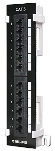 Intellinet 12-Port Cat5e Patchpanel zur Wandmontage UTP schwarz 560269 von Intellinet