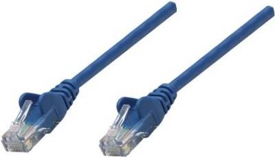 Intellinet Premium - Patch-Kabel - RJ-45 (M) bis RJ-45 (M) - 25cm - SFTP - CAT 6a - geformt, ohne Haken - Blau (737050) von Intellinet