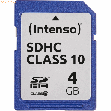 Intenso International Intenso 4GB SDHC Class 10 Secure Digital Card von Intenso International