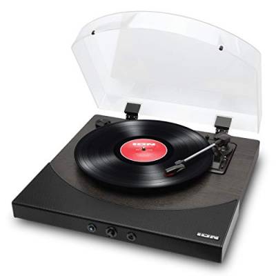 ION Audio Premier LP - Vinyl Plattenspieler Bluetooth mit eingebauten Lautsprechern und USB, schwarz von Ion