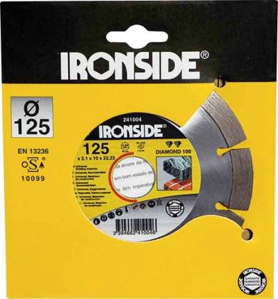 IRONSIDE 241004 Diamanttrennscheibe Durchmesser 125mm 1St. von Ironside