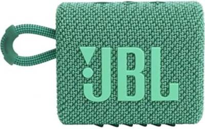 JBL GO 3 Eco – Kleine Bluetooth Box aus recyceltem Material in Grün – Wasserfester, tragbarer Lautsprecher für unterwegs – Bis zu 5h Wiedergabezeit mit nur einer Akkuladung von JBL